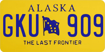 AK license plate GKU909