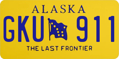AK license plate GKU911