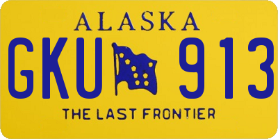 AK license plate GKU913