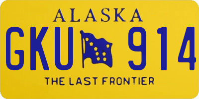 AK license plate GKU914