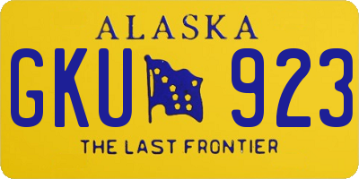 AK license plate GKU923