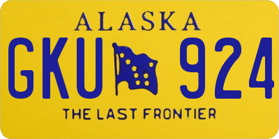 AK license plate GKU924