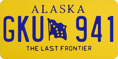 AK license plate GKU941