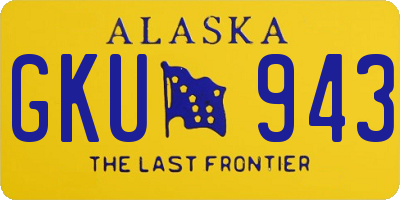 AK license plate GKU943