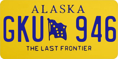 AK license plate GKU946