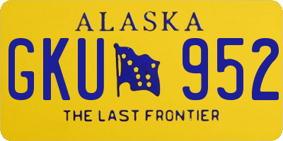 AK license plate GKU952