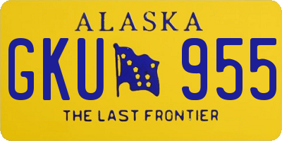 AK license plate GKU955