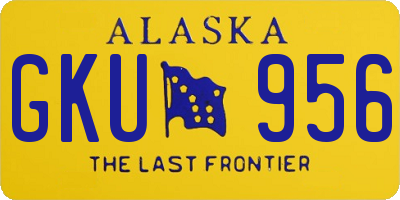 AK license plate GKU956
