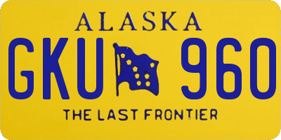 AK license plate GKU960