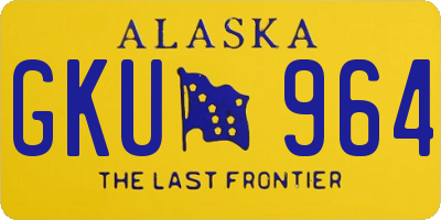 AK license plate GKU964