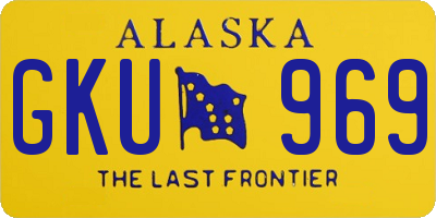 AK license plate GKU969