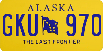 AK license plate GKU970