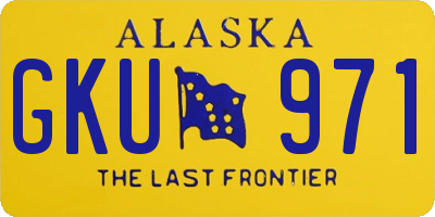 AK license plate GKU971