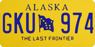 AK license plate GKU974