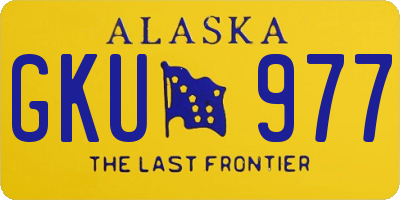 AK license plate GKU977