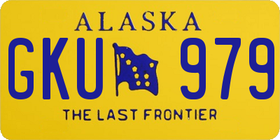 AK license plate GKU979