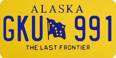 AK license plate GKU991