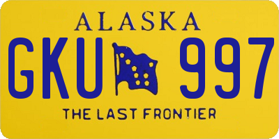 AK license plate GKU997