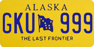 AK license plate GKU999