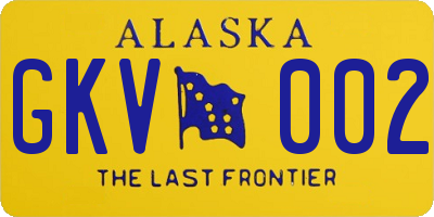 AK license plate GKV002
