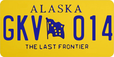 AK license plate GKV014