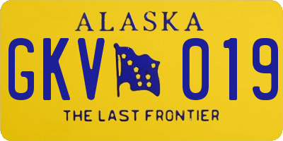 AK license plate GKV019