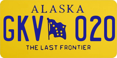 AK license plate GKV020