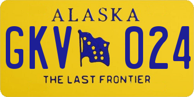 AK license plate GKV024