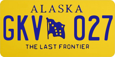 AK license plate GKV027