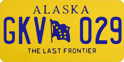 AK license plate GKV029