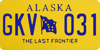AK license plate GKV031
