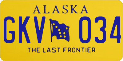 AK license plate GKV034