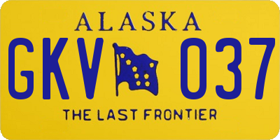 AK license plate GKV037