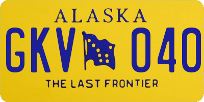 AK license plate GKV040
