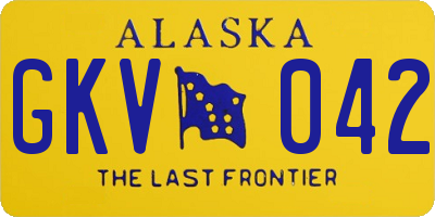 AK license plate GKV042