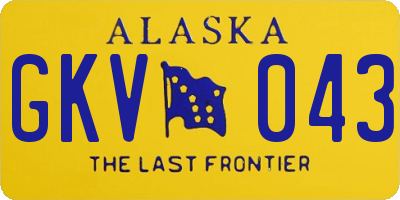 AK license plate GKV043