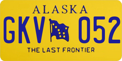 AK license plate GKV052