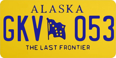 AK license plate GKV053