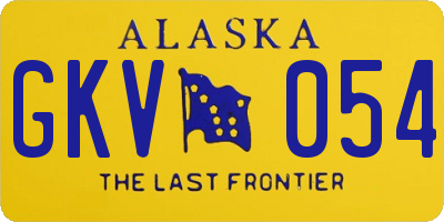 AK license plate GKV054