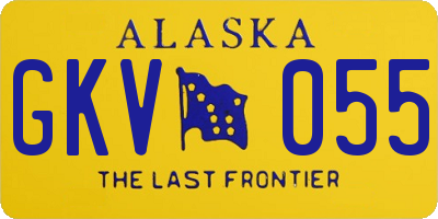 AK license plate GKV055