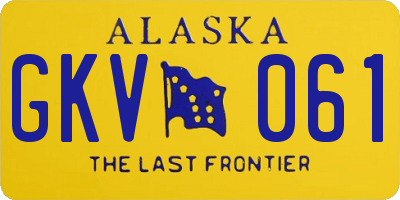 AK license plate GKV061