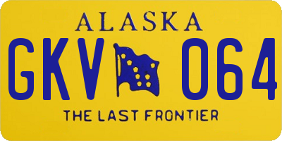 AK license plate GKV064