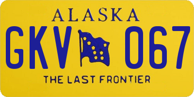AK license plate GKV067