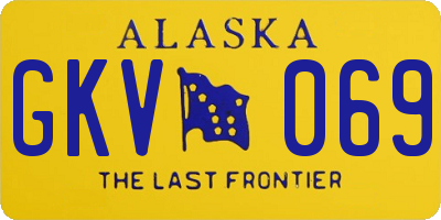 AK license plate GKV069