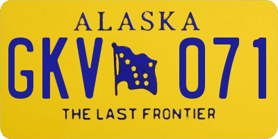AK license plate GKV071