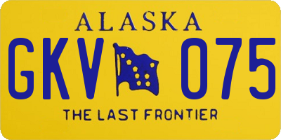 AK license plate GKV075