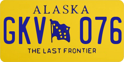 AK license plate GKV076