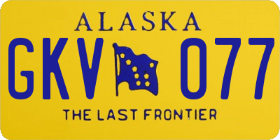 AK license plate GKV077