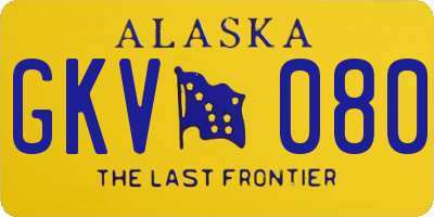 AK license plate GKV080