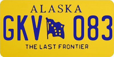 AK license plate GKV083